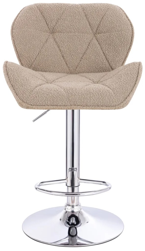 HR111W Scaun Latte Boucle cu Bază Cromata