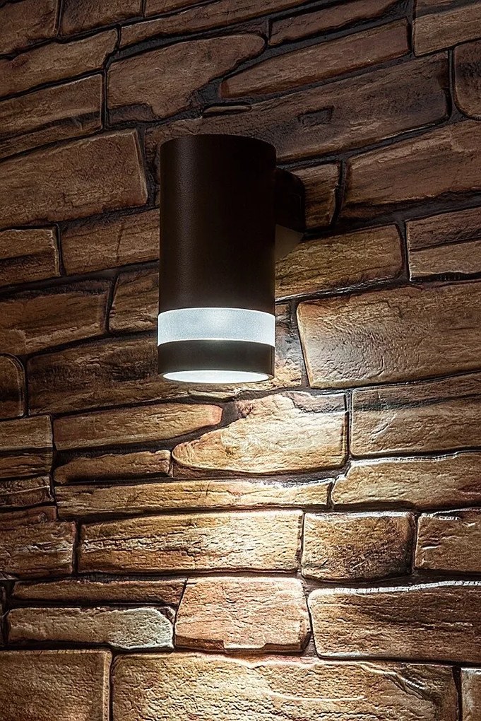 Aplica LED CCT perete exterior IP65 Urfa Line maro