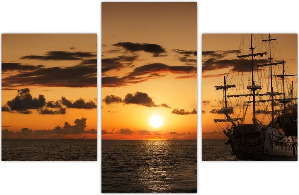Tablou - Navă de pirați (90x60 cm)