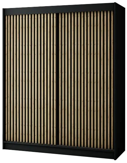 Dulap de haine 180 cm Ladonna 1 (negru mat). 1045683