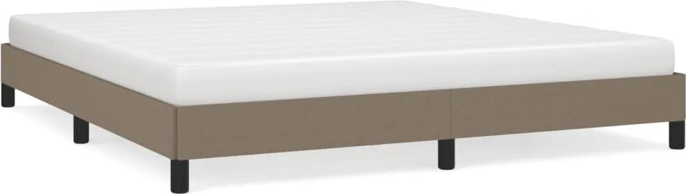 vidaXL Cadru de pat fără saltea, gri taupe, 180x200 cm, textil