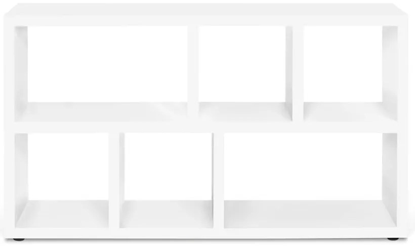 Bibliotecă albă 150x83 cm Berlin – TemaHome