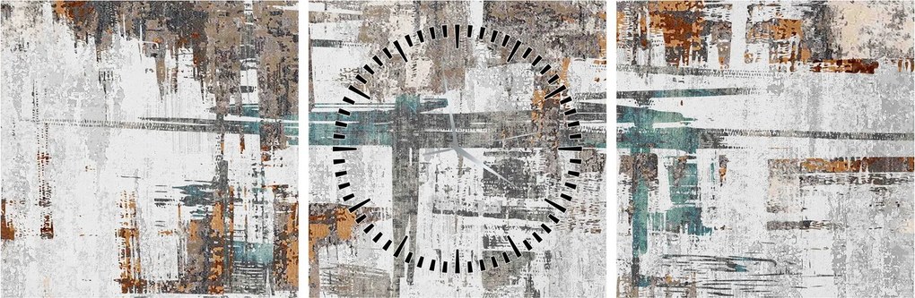 Tablou - Mișcări abstracte (cu ceas) (90x30 cm)