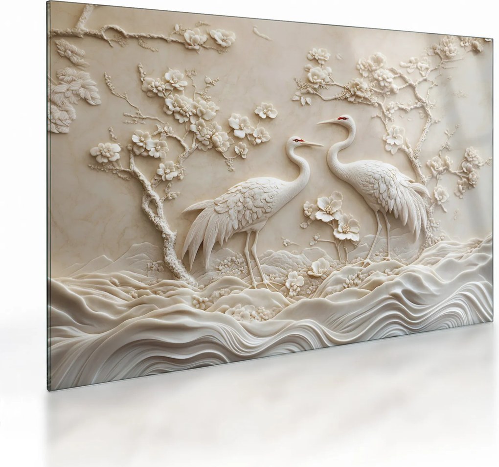 Tablou pe sticlă - Model Chinezesc (70x50 cm)