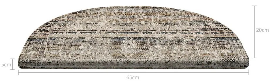 Covorașe pentru scări bej în set de 16 bucăți 65x20 cm Cottage Warmth - Vitaus