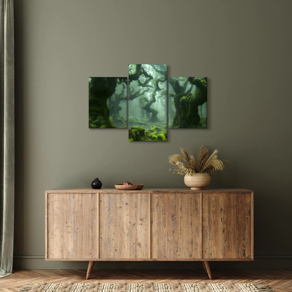 Tablou - O pădure acoperită de mușchi (90x60 cm)
