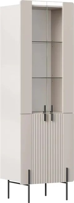 Vitrină cu patru uși Malmi 60 cm - cașmir / picioare negre
