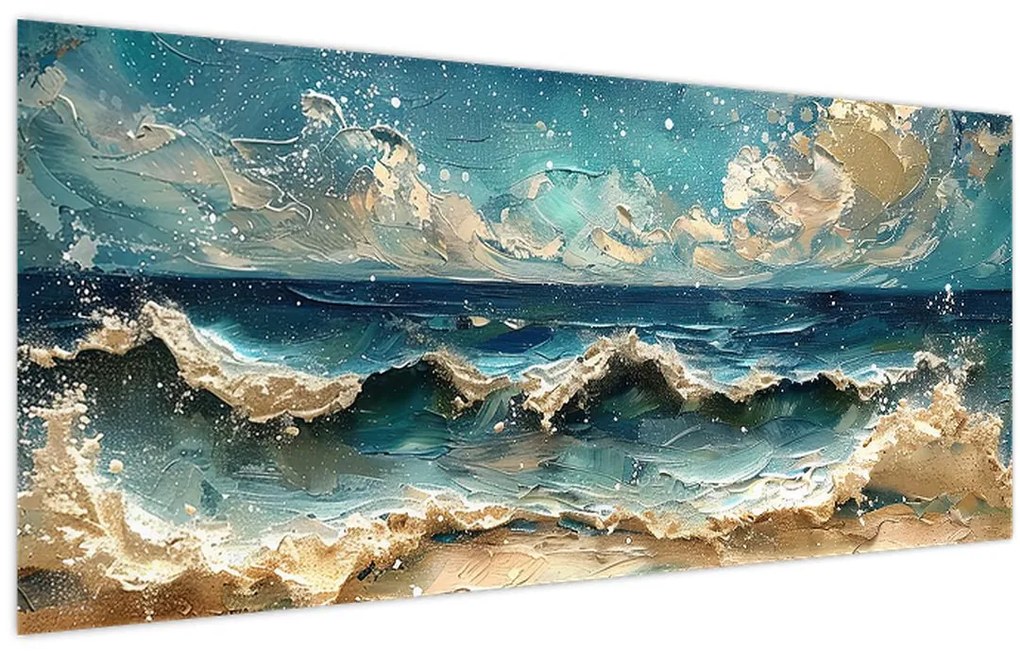 Tablou - Pictura mării (120x50 cm)