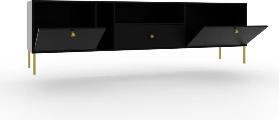 Comodă TV, 180x41x50 cm, Tili 3, ADRK Furniture (Culoare: Bej nisipos / Bej nisipos)