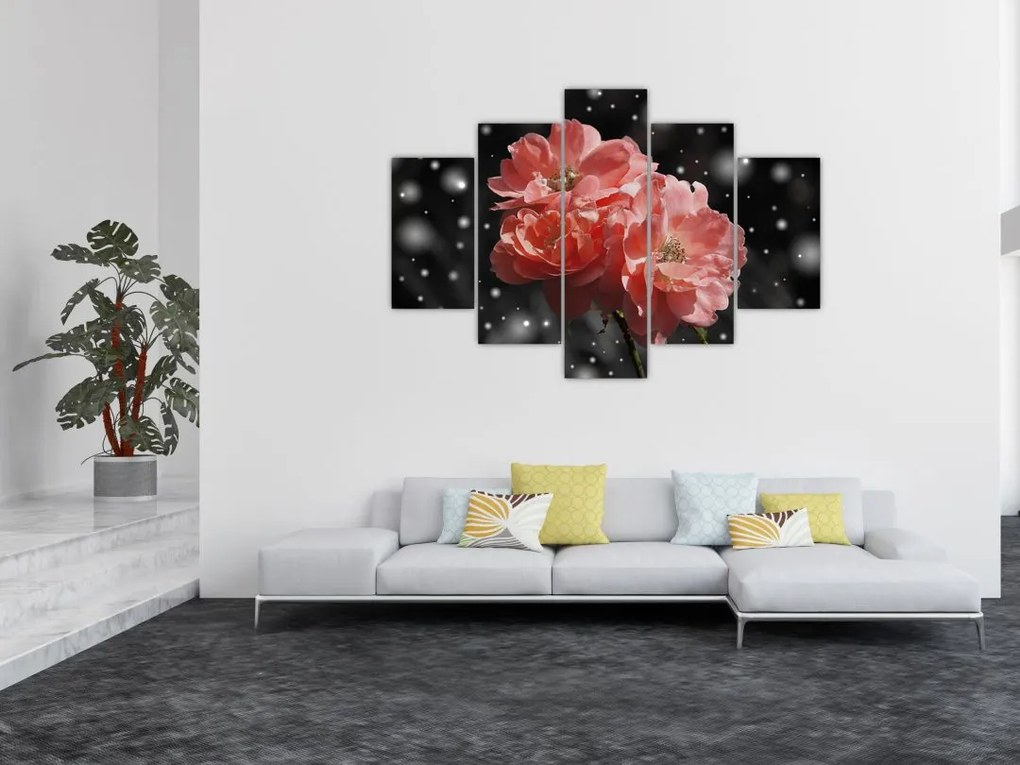 Tabloucu floare roz (150x105 cm)
