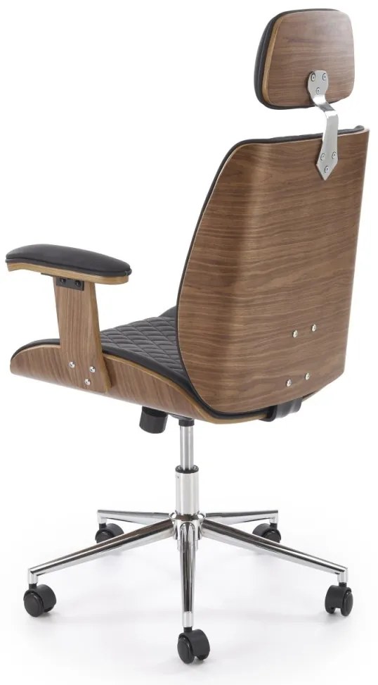 Scaun de birou Timber negru/nuc H122 cm