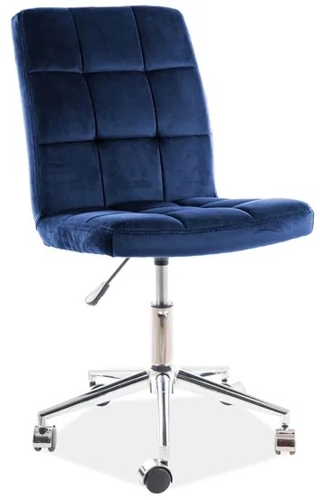 Scaun de birou Q-020 Velvet - Bleumarin