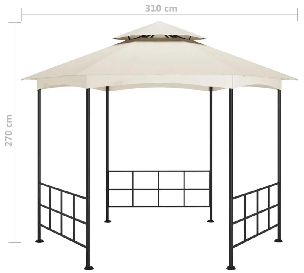 Pavilion cu pereti laterali, crem, 3,1x2,7 m Crem