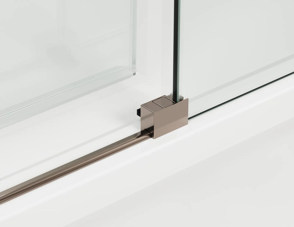 Usa culisanta de dus in nisa, 1600 mm, champagne metal, doua elemente, Ronal Oriana Champagne metal, 1600 mm