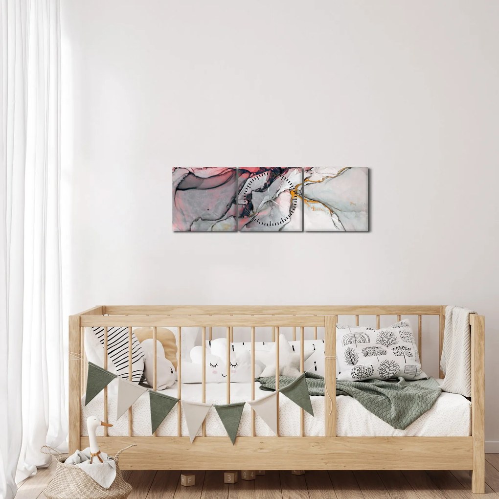 Tablou abstractie (cu ceas) (90x30 cm)