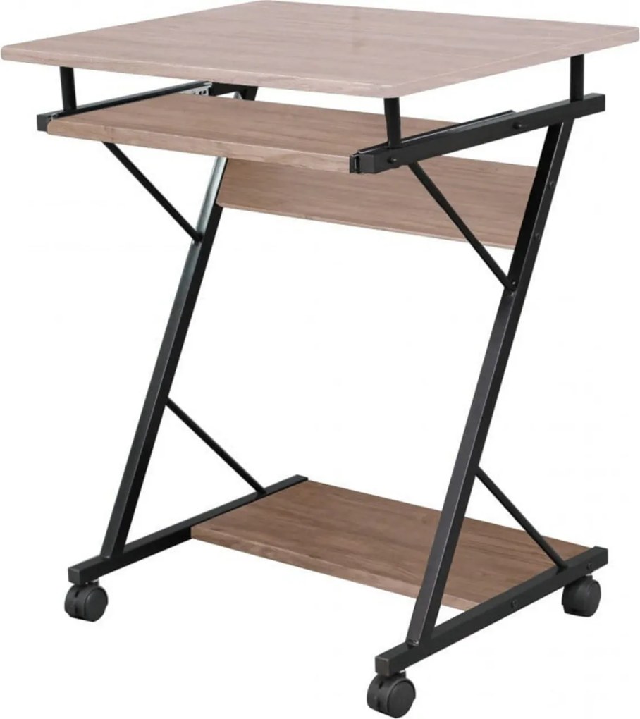 Birou pentru copii Novokids™ Computer desk, Cadru metalic, Cu tavita retractabila pentru tastatura, Dimensiuni 60x48x73 cm, Pentru laptop si