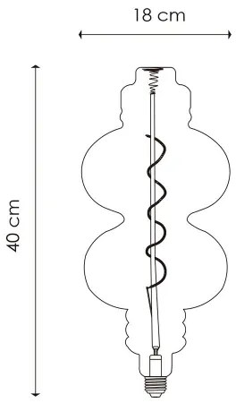 LED bec vintage Edison E27/4W/230V 2200K CRI 90, reglabil