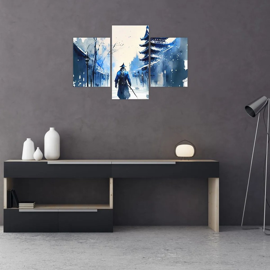 Tablou - Samurai, aquarel (90x60 cm)