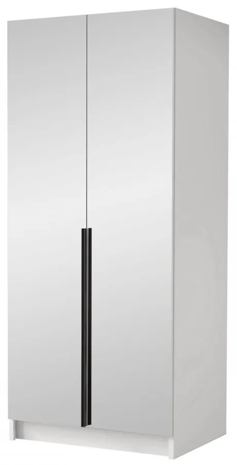 Dulap de haine Smagano III (Alb + auriu) (cu oglindă). 1105809