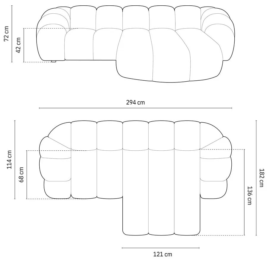 Colțar gri deschis (cu colț pe partea dreaptă) Diana – Micadoni