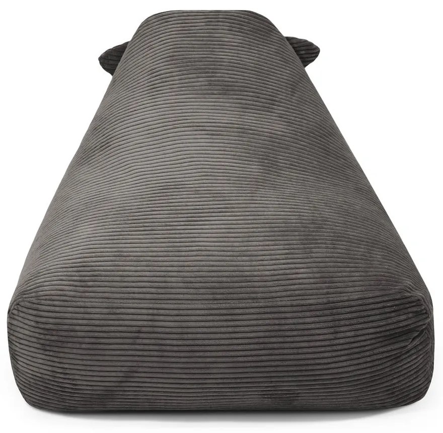 Fotoliu puf pentru copii maro cu tapițerie din catifea reiată Snug 80 Dragon – SLOWDOWN