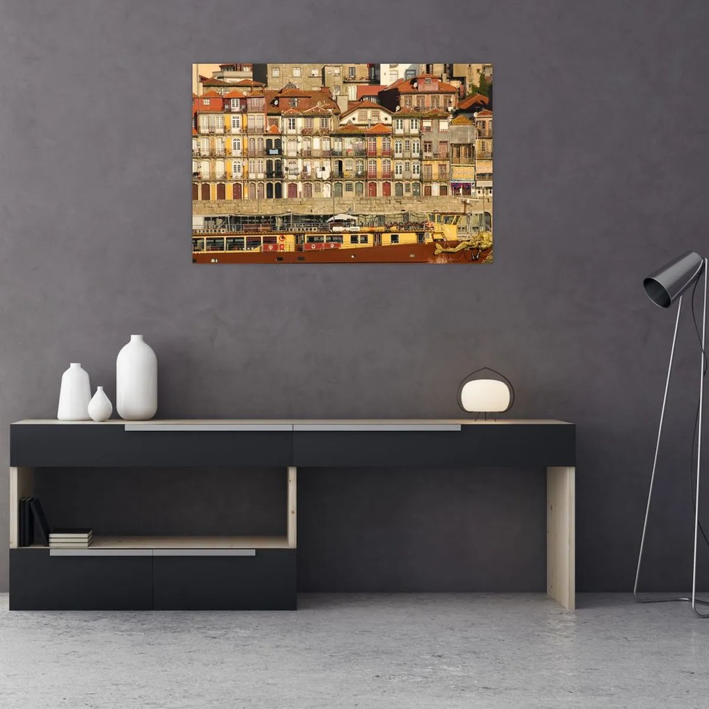 Tablou - Cartierul Waterfront, Portugalia (90x60 cm)