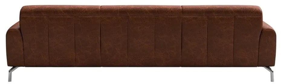 Canapea din piele MESONICA Puzo, maro