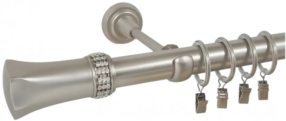 Galerie simpla Pluton Crystal 25mm CROM MAT (Alege marime: 280 cm)
