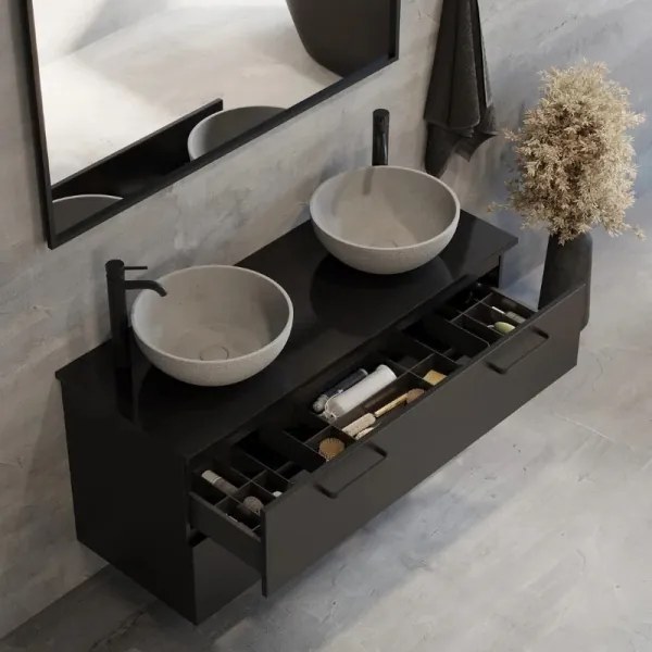 BATH DELUXE 06-039-19-23-00 - Lavoar pentru blat BERGEN, diam. 39 cm, beton/gri