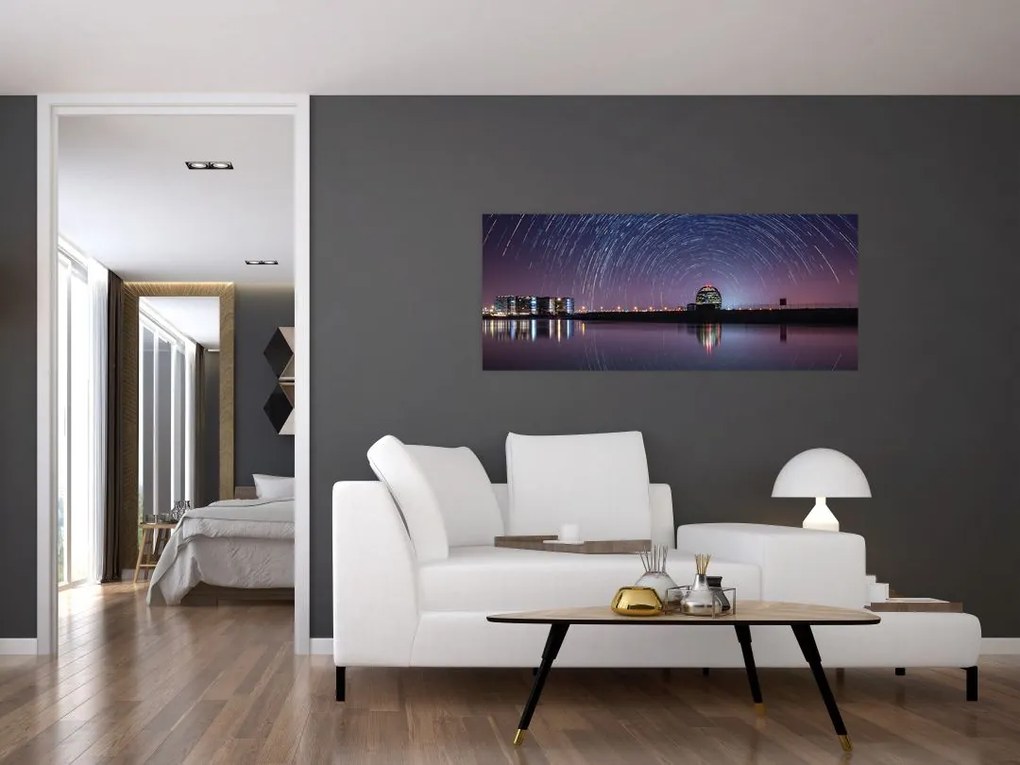 Tablou cu cerul nocturn și stele (120x50 cm)