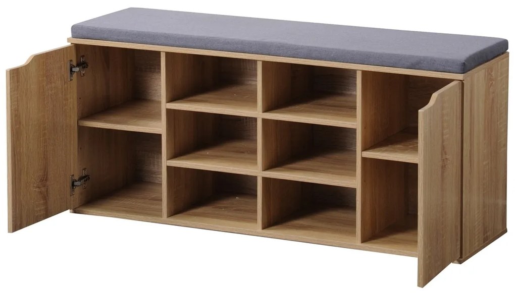 Kesper 15928 Suport pantofi cu scaun, decorstejar, 103 x 48 x 30,5 cm