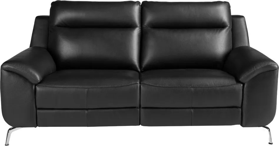 Canapea 2 locuri eleganta, design LUX cu functia relax Cowhide black