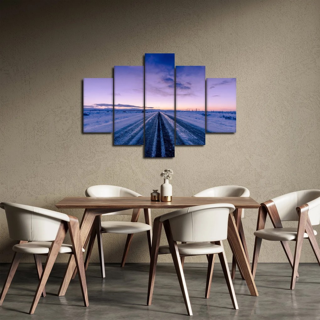 Tablou - autostrada iarna (150x105 cm)