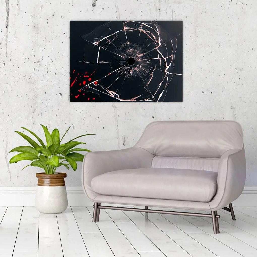 Tablou abstract - sticla spartă (70x50 cm)