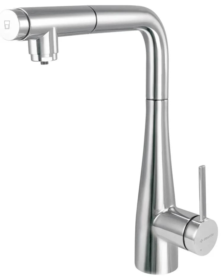 Deante BRE_075M - Baterie chiuvetă cu duș extractibil ERIDAN crom lucios