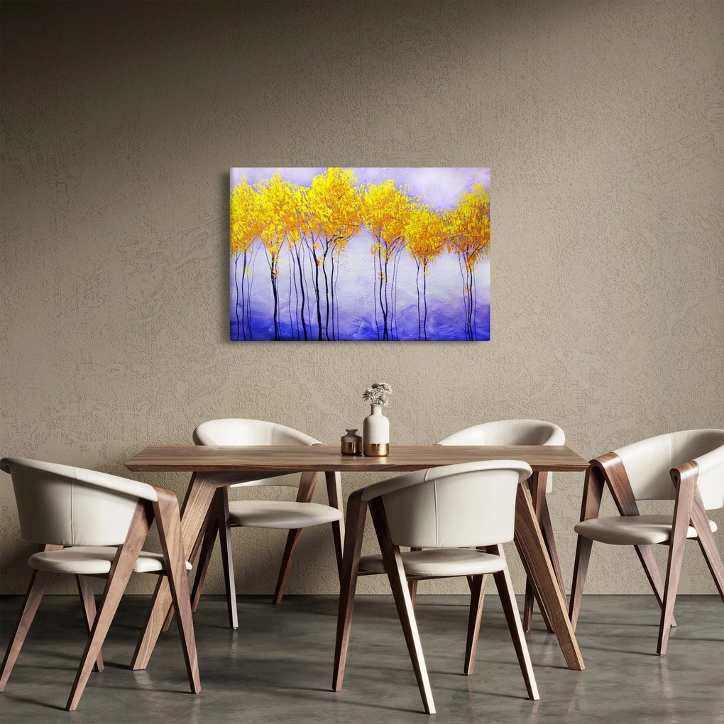 Tablou - Copaci galbeni (90x60 cm)