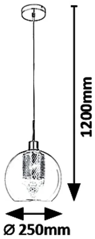 Lustra, Pendul modern cu abajur din sticla Philana 6495 RX