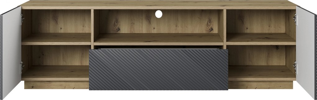 Comodă TV cu sertar Asha 167 cm - artisan / rivier stone mat
