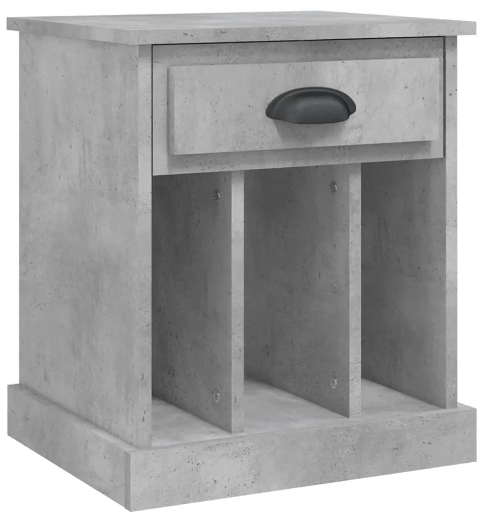 816352 vidaXL Noptiere, gri beton, 43x36x50 cm