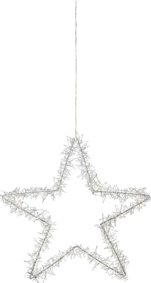 Decorațiune luminoasă argintie ø 46 cm cu model de Crăciun Tangle – Markslöjd