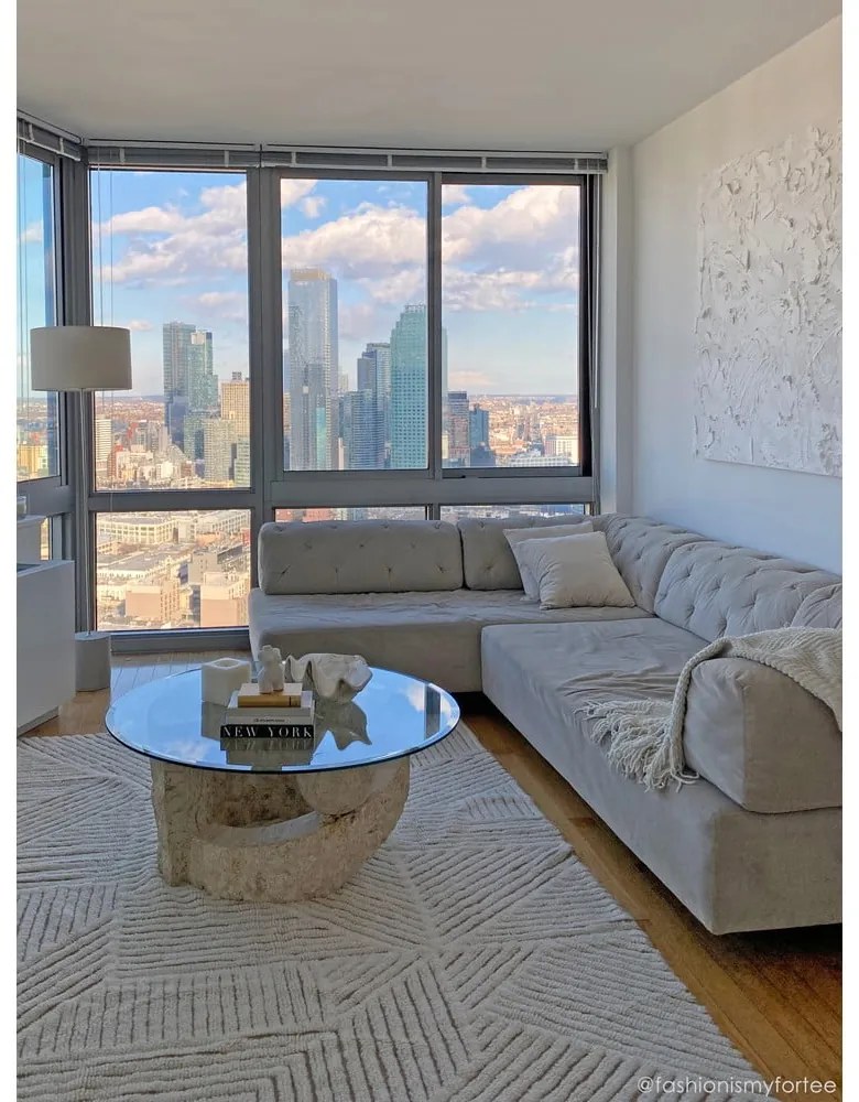 Covor crem lavabil/țesut manual din lână 170x240 cm Almond Valley – Lorena Canals