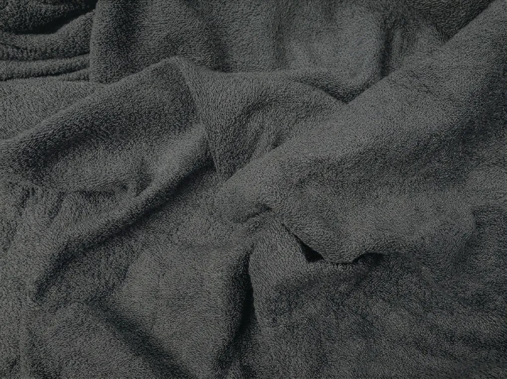 Cearsaf extensibil fleece MOLTON antracit 180 x 200 cm