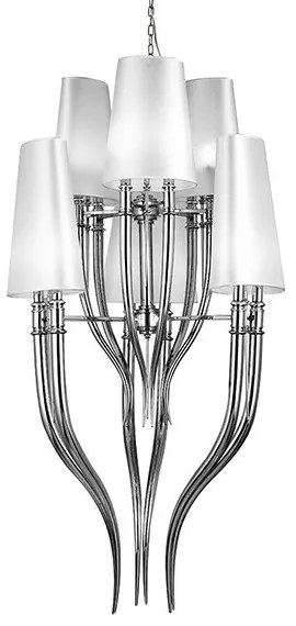 Azzardo AZ0173 - Lustră pe lanț DIABLO 12xE14/11W/230V alb