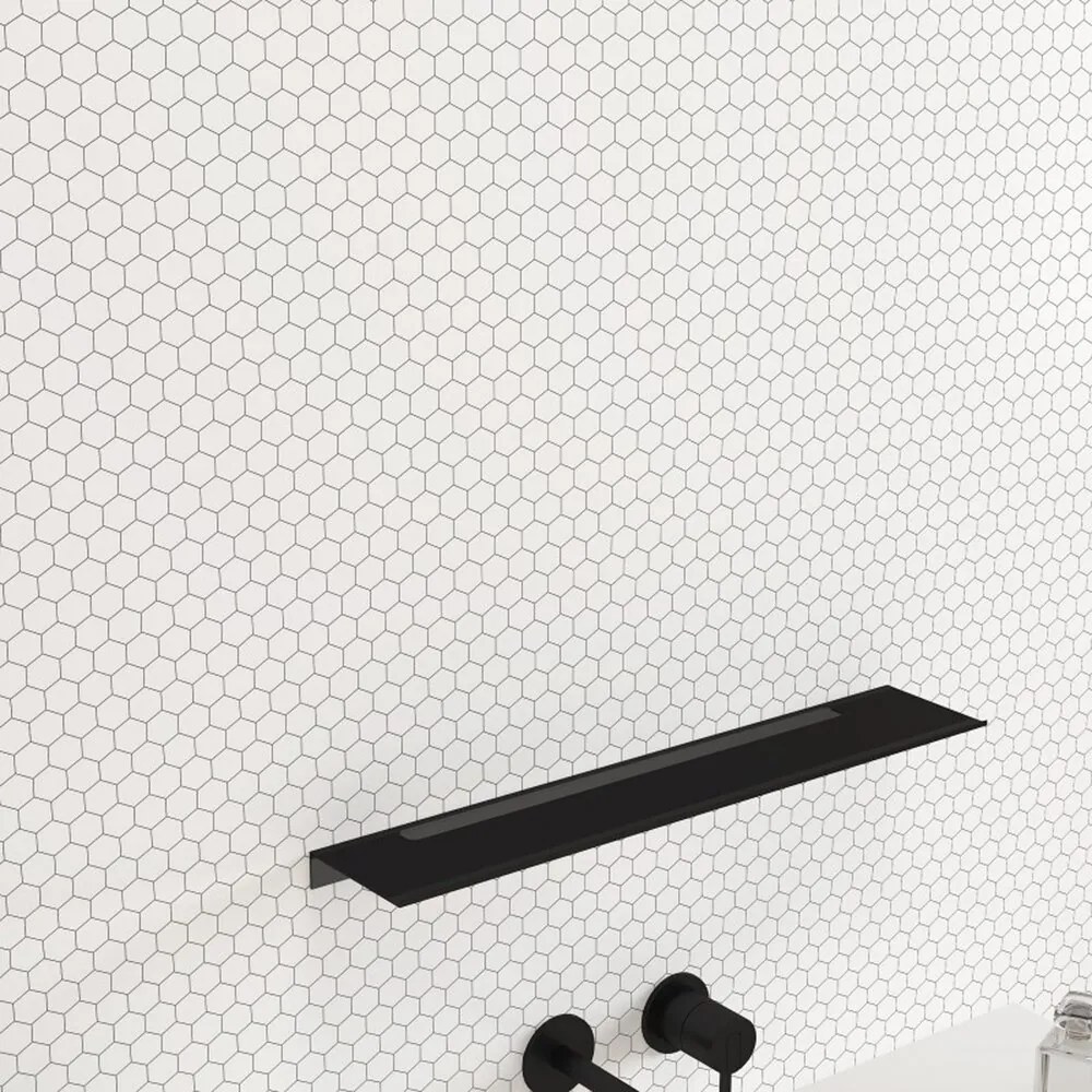 Etajera aluminiu Inter Ceramic negru mat 60x11.8 cm