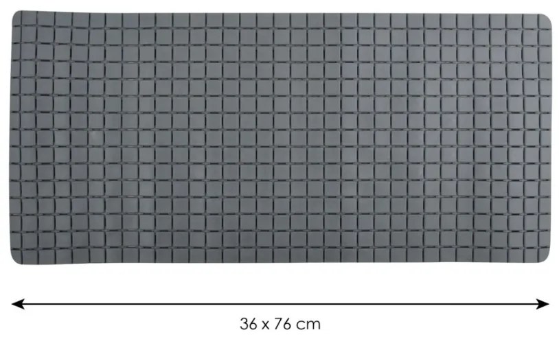 Spirella Covor de baie antiderapant QUADROPremium, gri, 36 x 76 cm