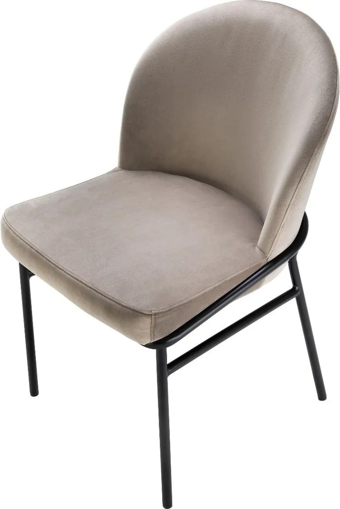 Set de 2 scaune design modern Willis, catifea Savona greige 113772 HZ