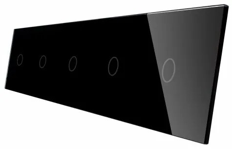 Panou 5 intrerupatoare simple cu touch Livolo din sticla
