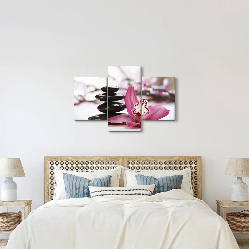 Tablou cupietre pentru masaj și orhidee (90x60 cm)