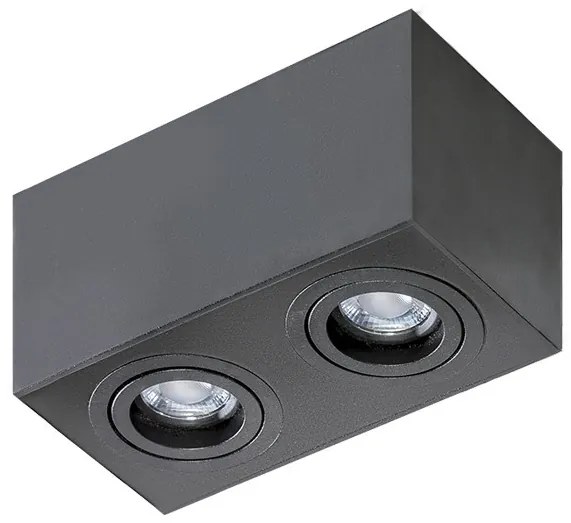 Spot aplicat tavan/plafon stil modern Brant 2 SQUARE negru