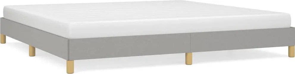 vidaXL Cadru de pat fără saltea, gri deschis, 200x200 cm, textil